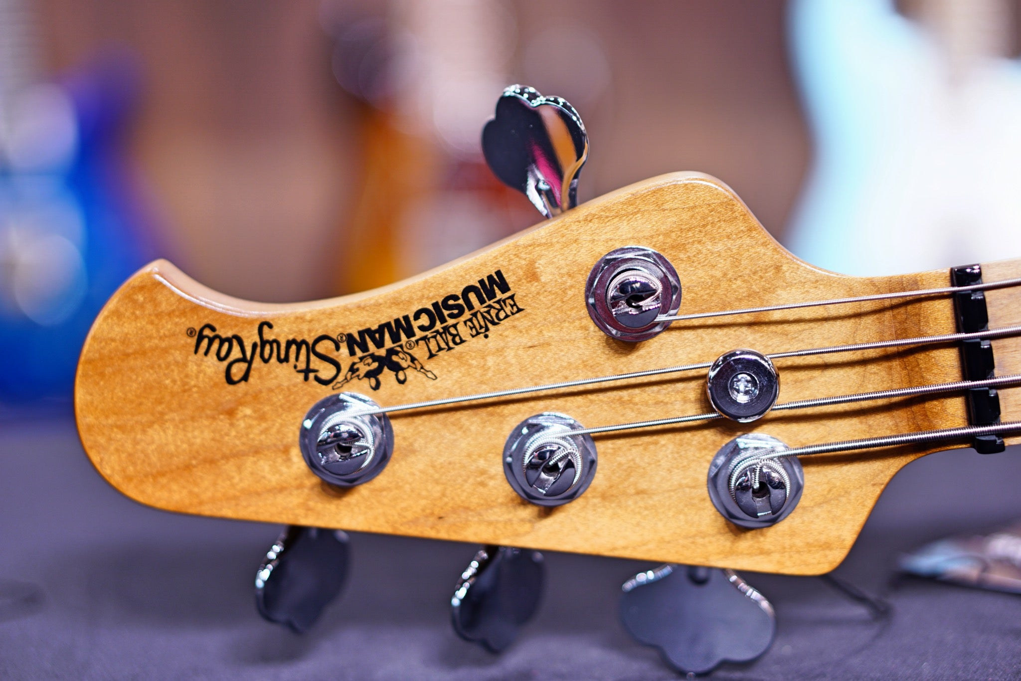 Ernie Ball Music Man StingRay Special 4 HH Bass Guitar - Firemist Silver F90955 - HIENDGUITAR   Musicman bass