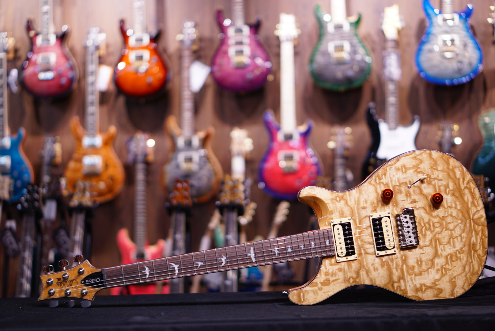 PRS SE exotic quilt swamp ash Custom24 - HIENDGUITAR   PRS SE GUITAR