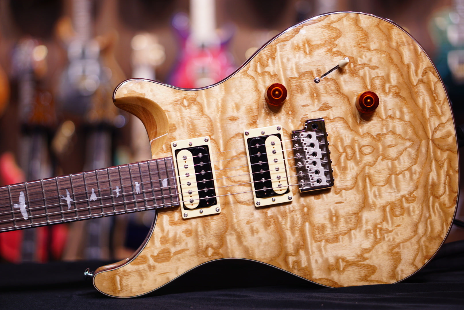 PRS SE exotic quilt swamp ash Custom24 - HIENDGUITAR   PRS SE GUITAR
