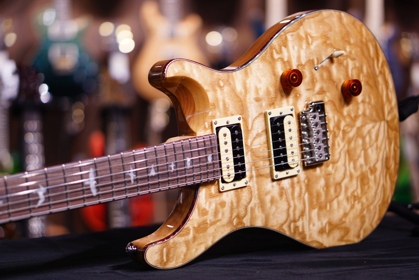 PRS SE exotic quilt swamp ash Custom24 - HIENDGUITAR   PRS SE GUITAR