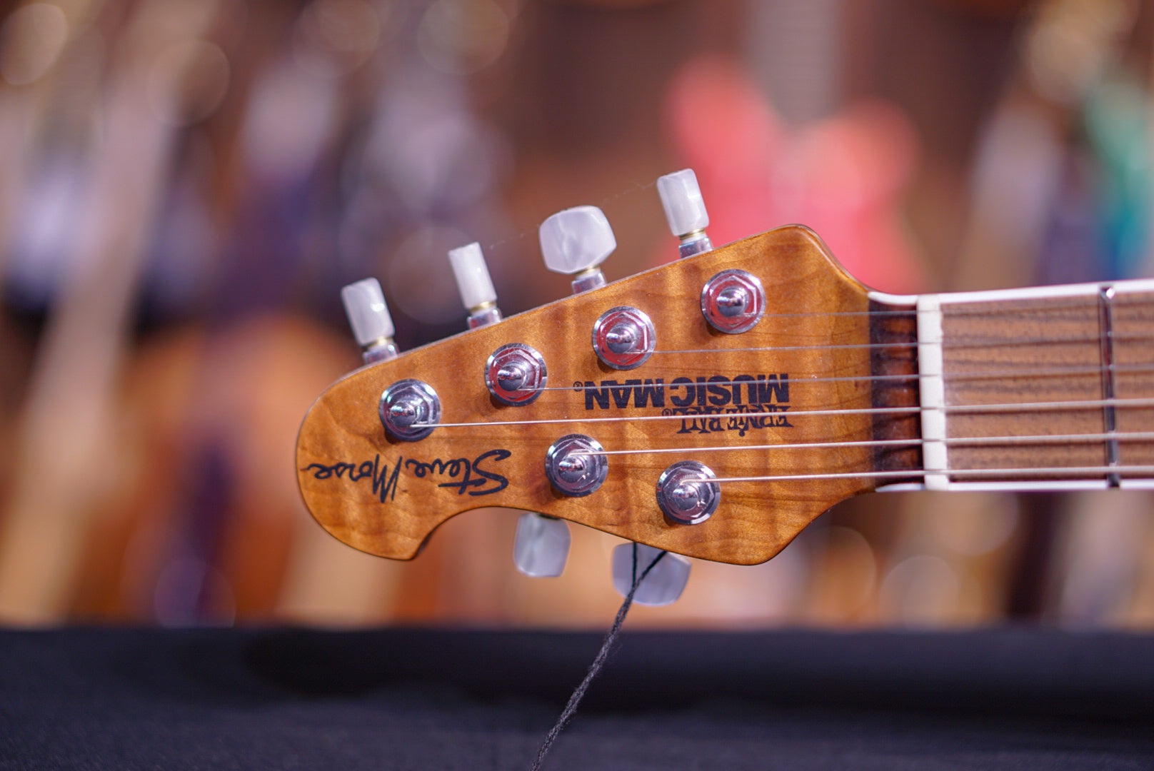 Music Man Steve Morse Hh Ball Family Reserve Caramel Burst Flame G86