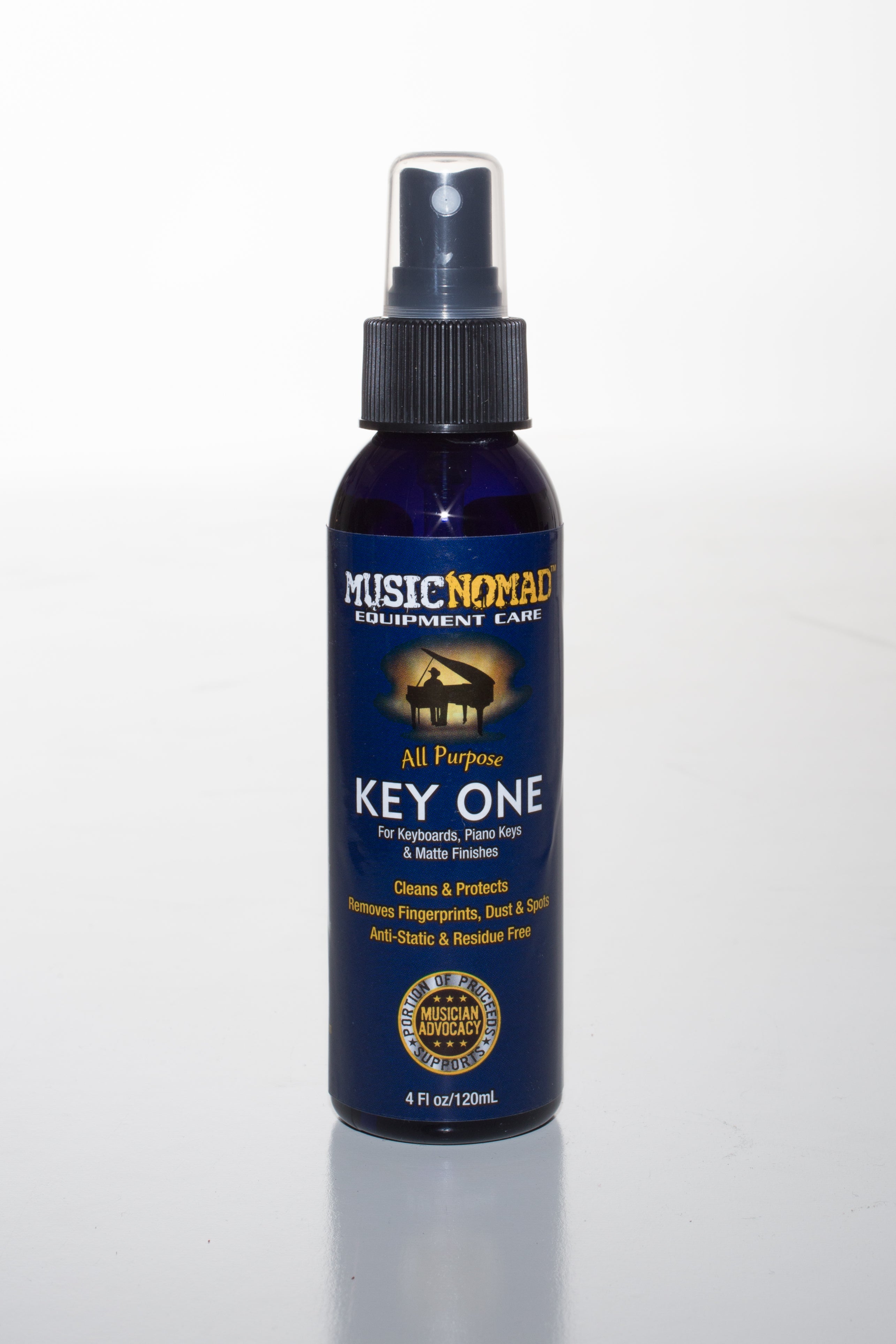 MusicNomad All Purpose Key ONE Cleaner for Keyboards, Keys, and Matte Piano Finishes-4 oz. MN131 - HIENDGUITAR   musicnomad musicnomad