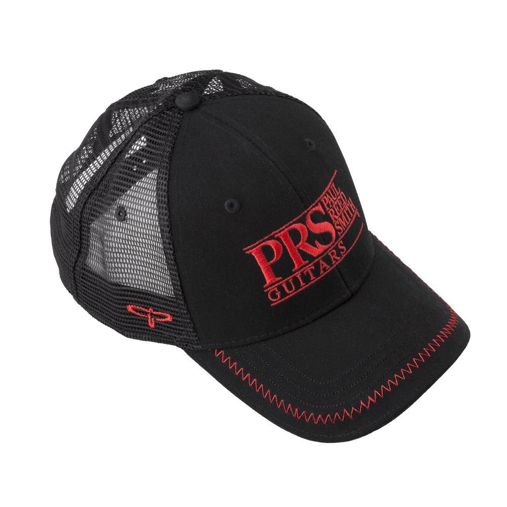 PRS Trucker Hat, PRS Block Logo Red ACC-12304 - HIENDGUITAR   PRS Apparel
