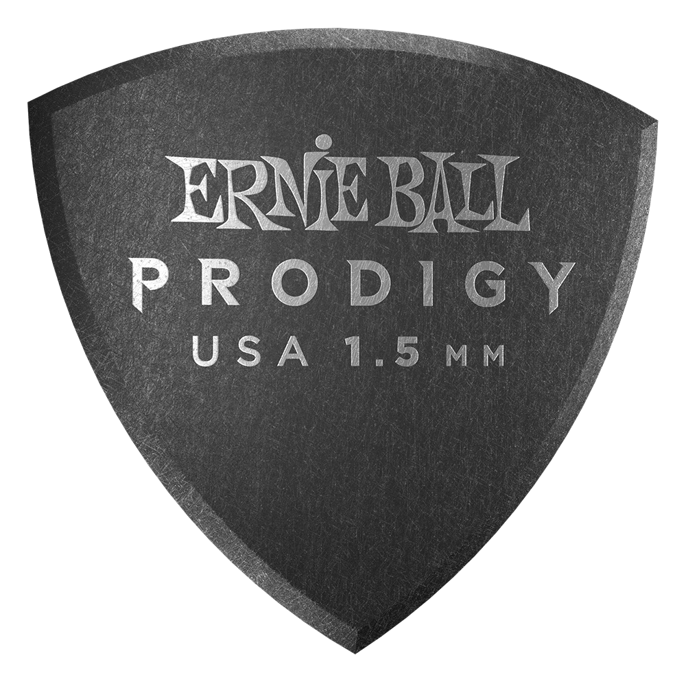 Ernie Ball 1.5mm Black Large Shield Prodigy Picks 6-pack - HIENDGUITAR   Ernieball Picks