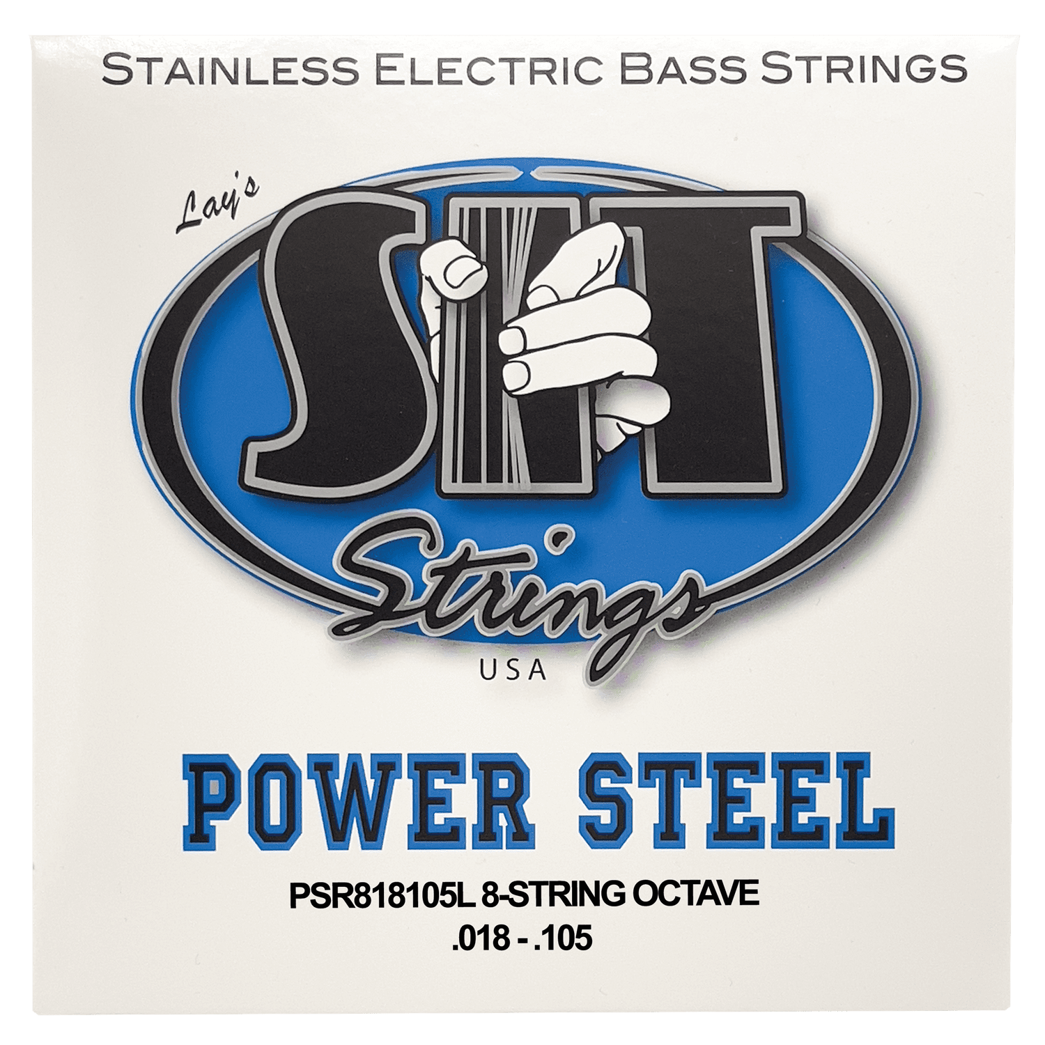 SIT POWER STEEL STAINLESS STEEL BASS - HIENDGUITAR PSR818105L 8-STRING OCTAVE 18-105 PSR818105L 8-STRING OCTAVE 18-105 SIT Bass Strings