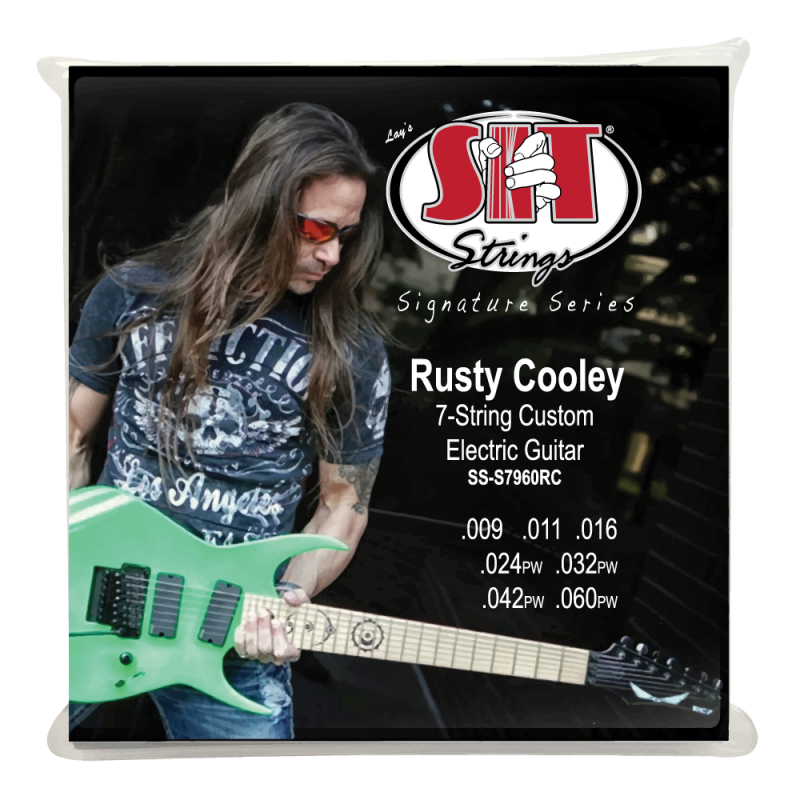 SIT SS-S7960RC RUSTY COOLEY 7-STRING SIGNATURE SERIES POWER WOUND ELECTRIC - HIENDGUITAR   SIT Electric strings