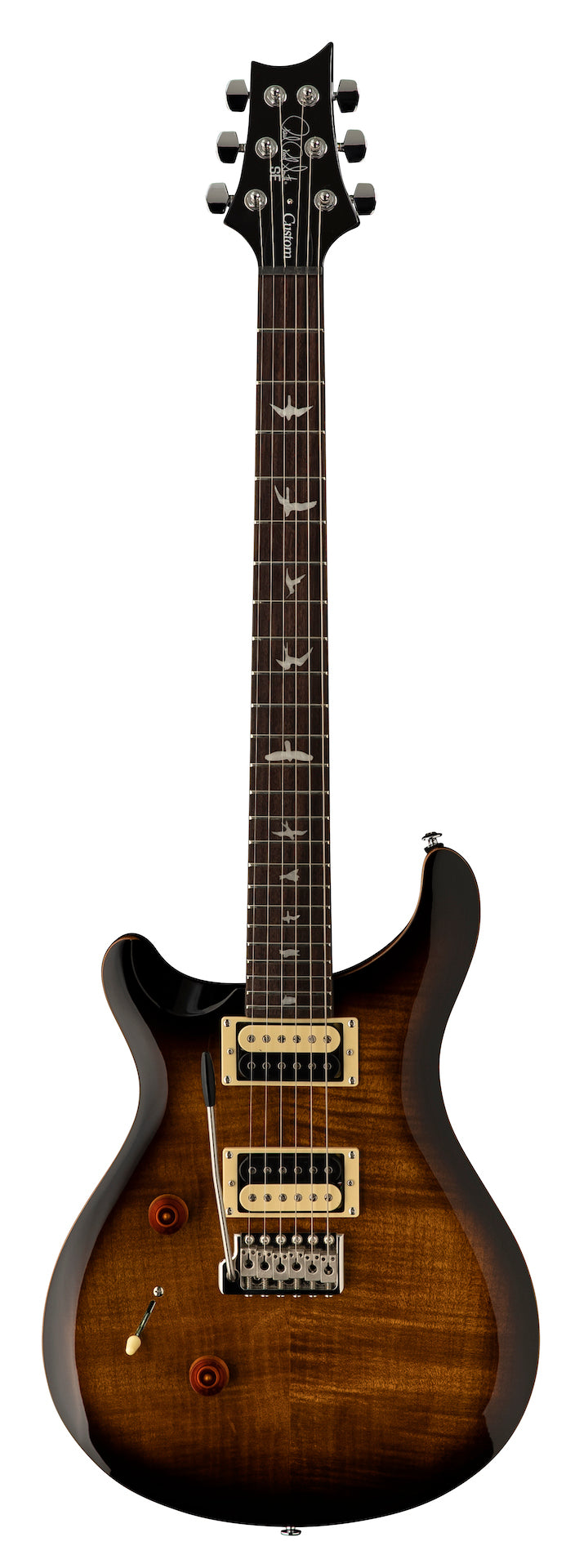 PRS SE Custom 24 Left-handed Electric Guitar - black gold sunburst lefty - HIENDGUITAR   PRS SE 
