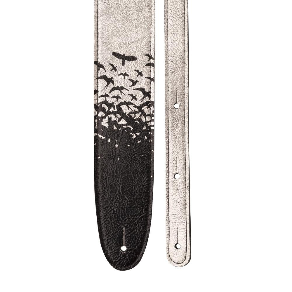 PRS Premium Leather Silver Shimmer Strap ACC-123115 - HIENDGUITAR   PRS straps