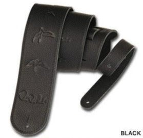 PRS STRAP Leather, Bird design, BLACK ACC-3119   upc 825362330073 - HIENDGUITAR   PRS Straps